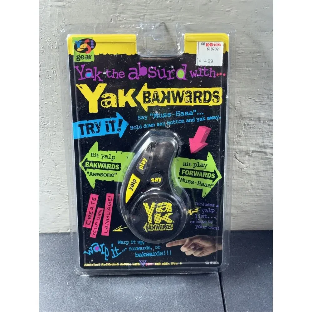 1996 Yak BakWards Audio Recording toy Yes! Gear